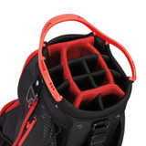 TaylorMade TM24 Pro Cart Bag Black Red - Top.jpg