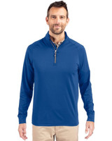 Cutter & Buck Men's Adapt Half Zip - Blue Front.jpg