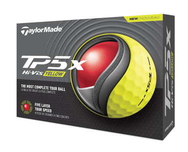 TaylorMade 2024 TP5x Yellow Golf Balls - On Course Golf