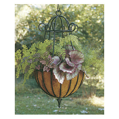 Peacock Hanging Planter & Liner Set - Thumbnail 2