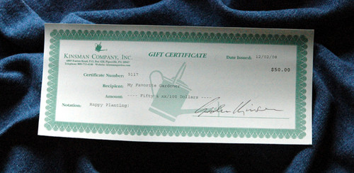Kinsman Company Gift Certificate