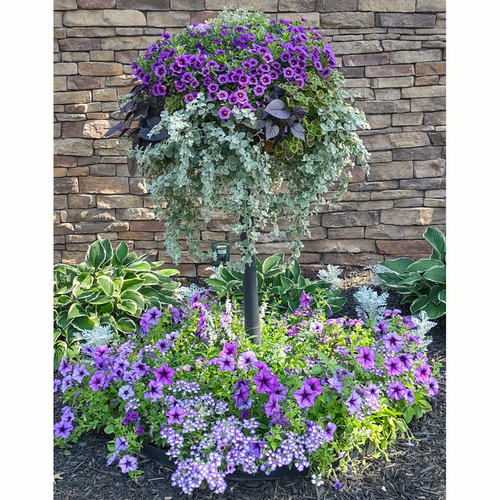 Border Column With Metal Post (Top Basket Not Included) Border Column With Metal Post (Top Basket Not Included)