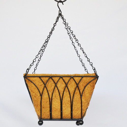 Special! Square Ornate HANGING basket and Liner Set