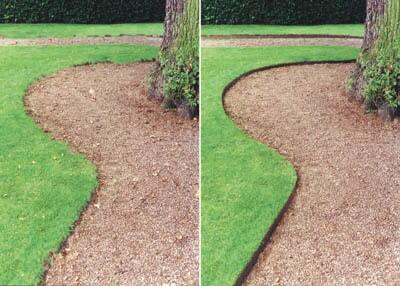 Everedge Lawn Edging - A Path Before and After