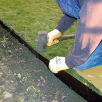 Lawn Edging - Step 3 - Tap EverEdge Into Place