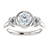 White Gold Diamond Accent Engagement Ring