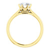 Solitaire 6-Prong Engagement Ring Side Profile