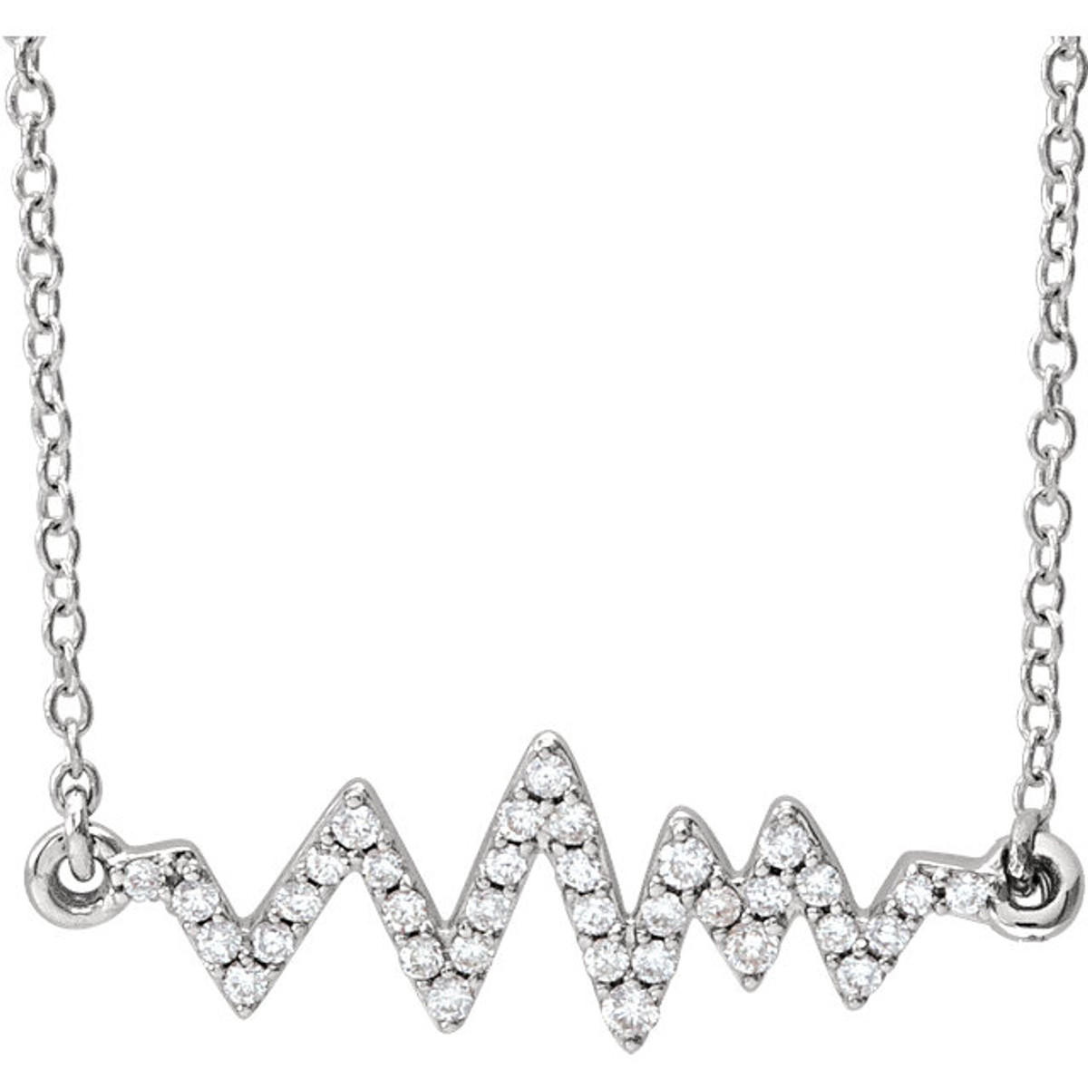 heartbeat necklace diamond