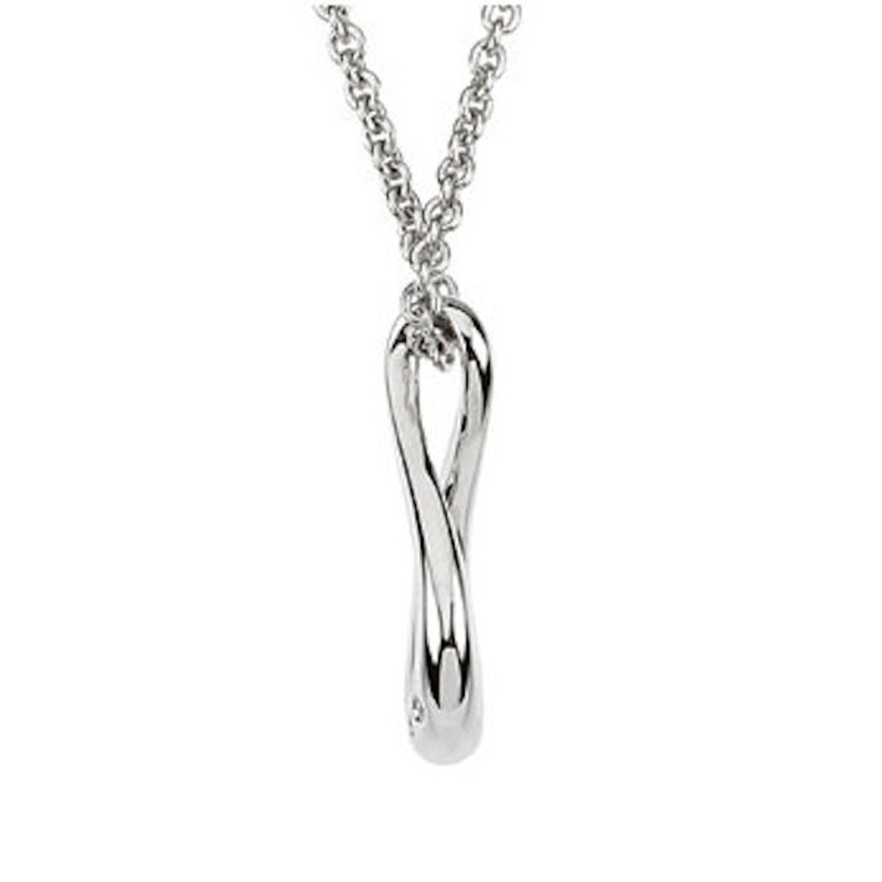 Diamond & Sterling Silver Necklace | Princess Jewelry