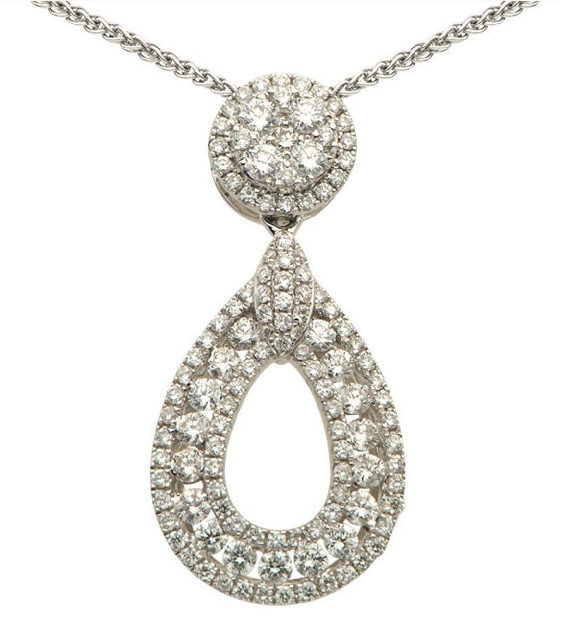 0.70 Carat Diamond Ball Pendant Necklace In 14K Yellow Gold