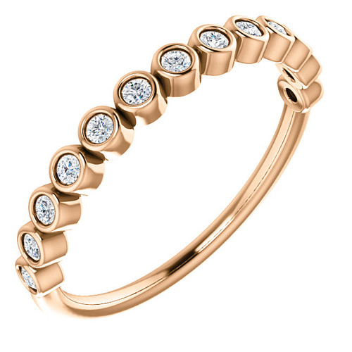 Rose Gold Bezel Anniversary Ring