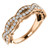 Rose gold twisted diamond anniversary ring