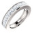 Platinum 4.6 ct tw Princess Cut Diamond Eternity Ring