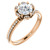 Rose Gold Flower Design Engagement Ring