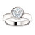 White Gold Round Bezel Diamond Engagement Ring