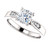 White Gold Cushion Cut Diamond Engagement Ring