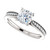 White Gold Diamond Accent Engagement Ring