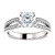 White Gold Diamond Accent Engagement Ring