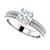 White Gold Diamond Accent Round Engagement Ring