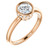 Rose Gold Diamond Accent Engagement Ring