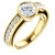 Yellow Gold Bezel Set Engagement Ring