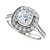 White Gold Halo Cushion Cut Engagement Ring