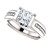 White Gold Princess Cut Diamond Engagement Ring