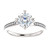 White Gold Round Diamond Accent Engagement Ring