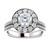 White Gold Round Cut Halo Engagement Ring