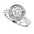 White Gold Round Halo Engagement Ring