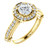 Yellow Gold Halo Engagement Ring