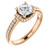 Rose Gold Diamond Accent Engagement Ring