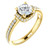 Yellow Gold Diamond Accent Engagement Ring