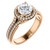 Rose Gold Round Halo Engagement Ring