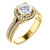 Yellow Gold Round Halo Engagement Ring
