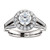 White Gold Halo Round Engagement Ring