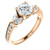 Rose Gold Diamond Accent Engagement Ring