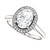 White Gold Oval Halo Engagement Ring