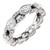 White Gold Twisted Oval Diamond Eternity Ring