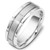 White Gold Brick Wedding Band