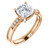 Rose Gold Cushion Cut Diamond Engagement Ring