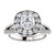 Platinum Cushion Cut Halo Engagement Ring