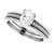 14Kt White Gold Oval Cut Diamond Engagement Ring