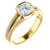 Yellow Gold Cushion Cut Engagement Ring