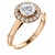 Rose Gold Halo Diamond Engagement Ring