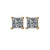 3/4 CT TW Princess Cut Diamond Stud Earrings