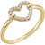 Petite Diamond Heart Ring