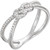 White Gold Diamond Knot Ring