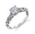 White Gold Braided Interwoven Diamond Engagement Ring