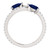 Sapphire & diamond bypass ring side view